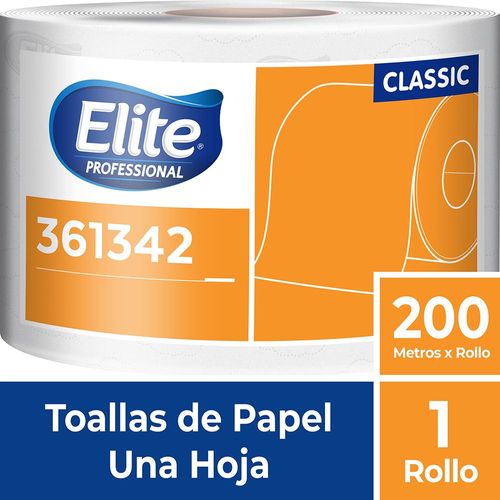 Toalla Rollo Classic Una Hoja 1 Un 200 M Elite Professional