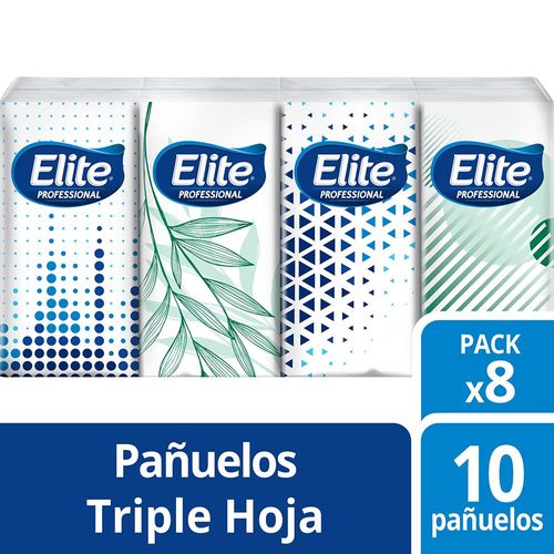 Pañuelos Paquete Triple Hoja 8 Minipacks Elite Professional