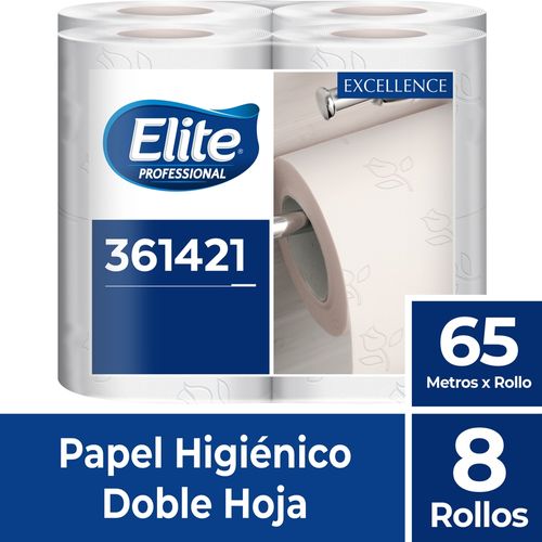 Papel Higiénico Rollo Excellence Doble Hoja 8 Un 65 M Elite Professional