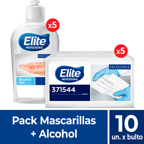 Pack mascarillas + alcohol 320 ml