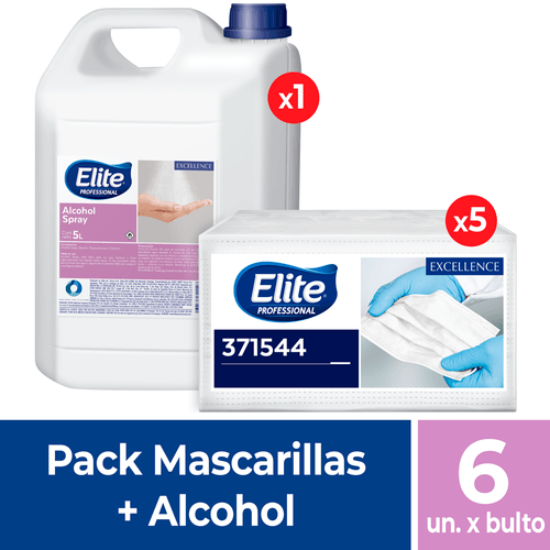 Pack alcohol líquido 5L + mascarillas