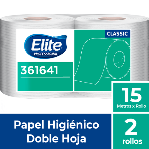 Papel Higiénico Rollo Classic Blanco Doble Hoja 2 Un 15