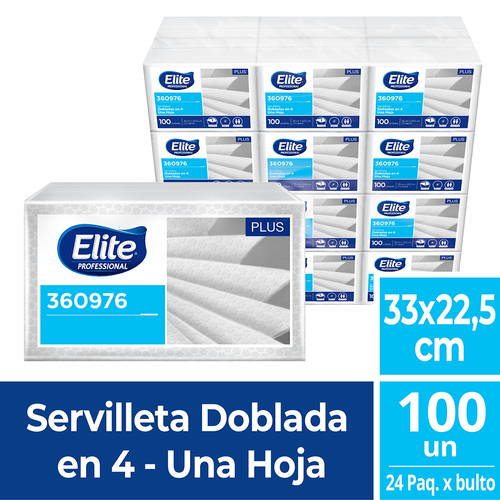 Pack de 24 paquetes de Servilletas Plus Restaurante Una Hoja