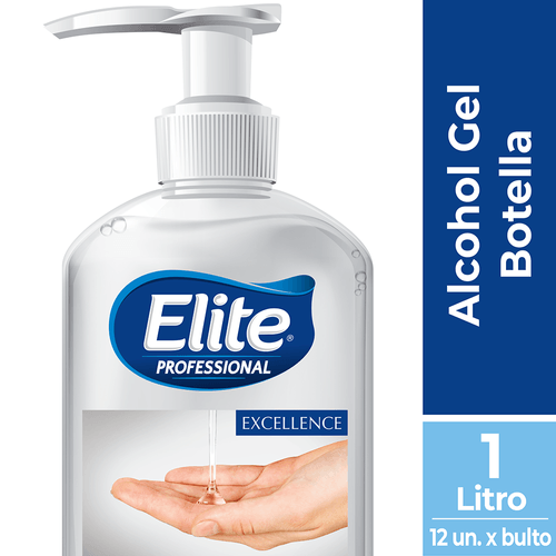 Alcohol Botella Gel 1 Un 1 litro Elite Professional