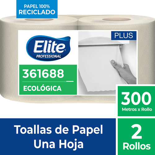 Toalla Rollo Plus Una Hoja 2 Un 300 M Ecologica Elite Professional
