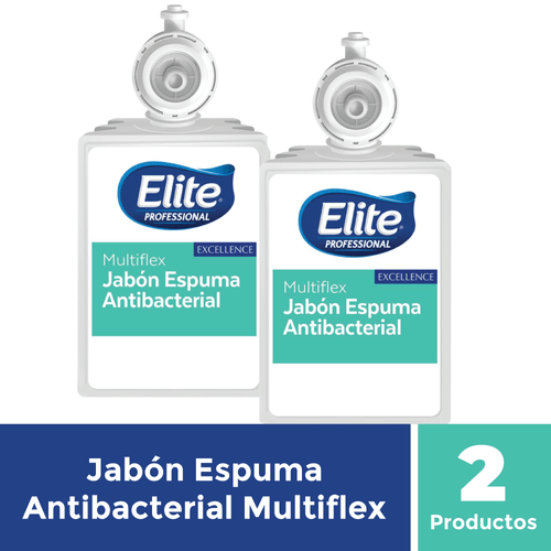 Pack 2 Paquetes de Jabón Espuma Incoloro Espuma 1 Un 1 litro Elite Professional