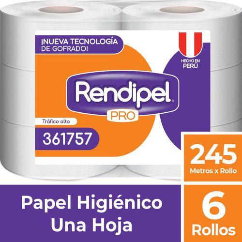Papel Higienico Rendipel Pro 245M x 6 Un