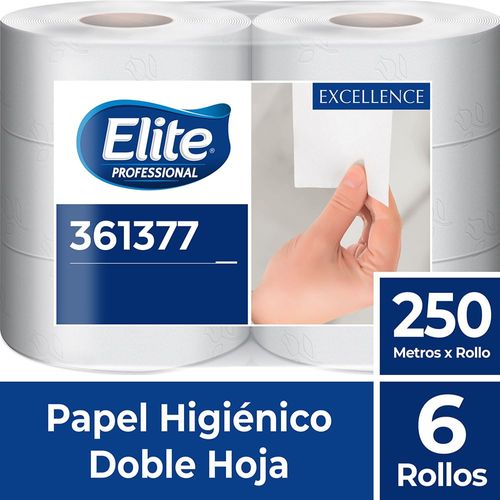 Papel Higiénico Rollo Excellence Doble Hoja 6 Un 250 M Elite Professional