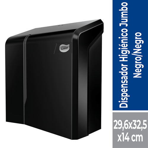 Dispensador De Papel Higiénico Rollo Negro Elite Professional
