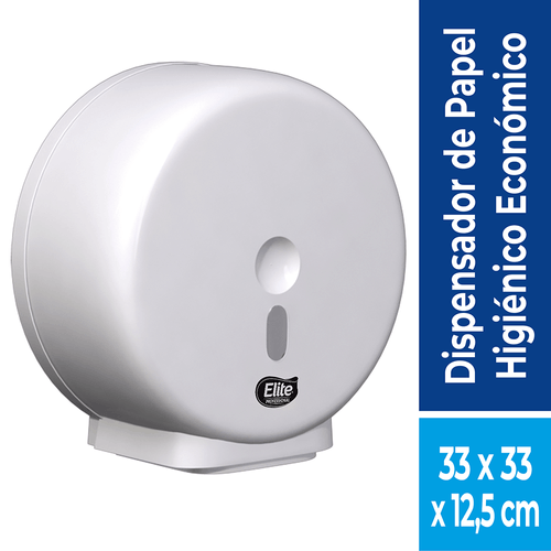 Dispensador De Papel Higiénico Rollo Blanco Elite Professional