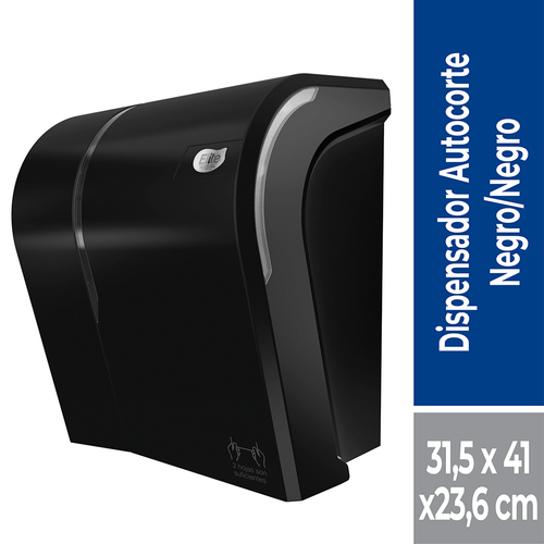 Dispensador De Papel Toalla Cortada Negro Elite Professional