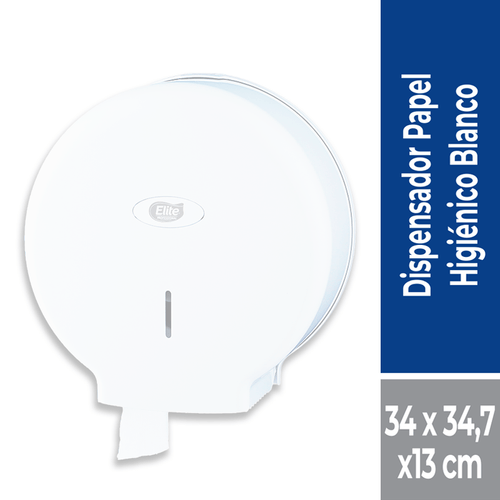 Dispensador De Papel Higiénico Rollo Blanco Elite Professional