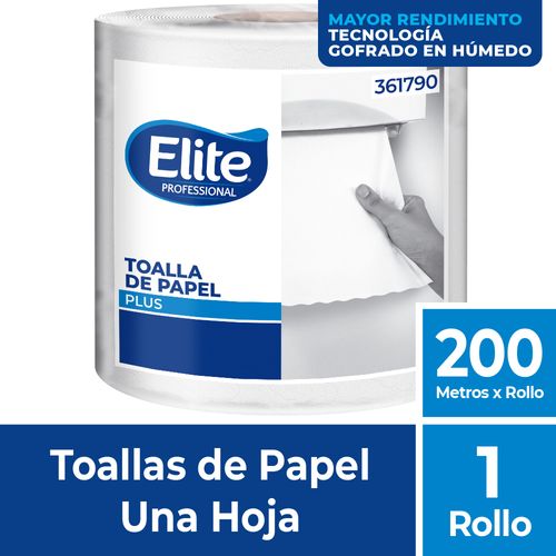 Toalla Papel Plus Una Hoja 1 Un 200 M Elite Professional
