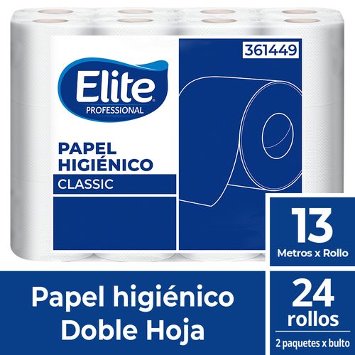 Papel Higiénico Rollo Classic Doble Hoja 24 Un 13 M